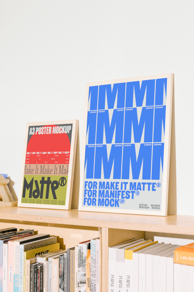 MIM Poster 31 Mockup — Framed, two mockup surface