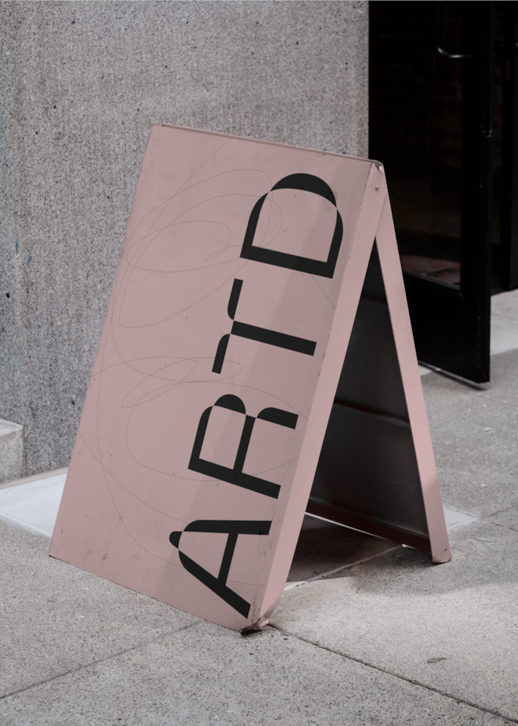 Poster C03 019 — A-frame mockup surface