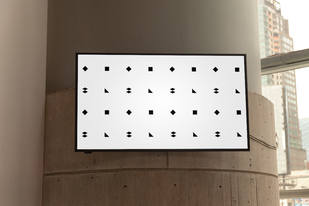 Display 1583 — TV, 55-inch mockup surface