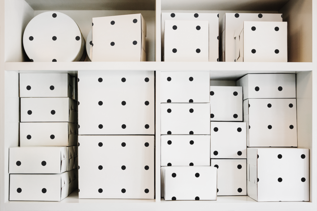 Box 5121 — Boxes, assorted mockup surface