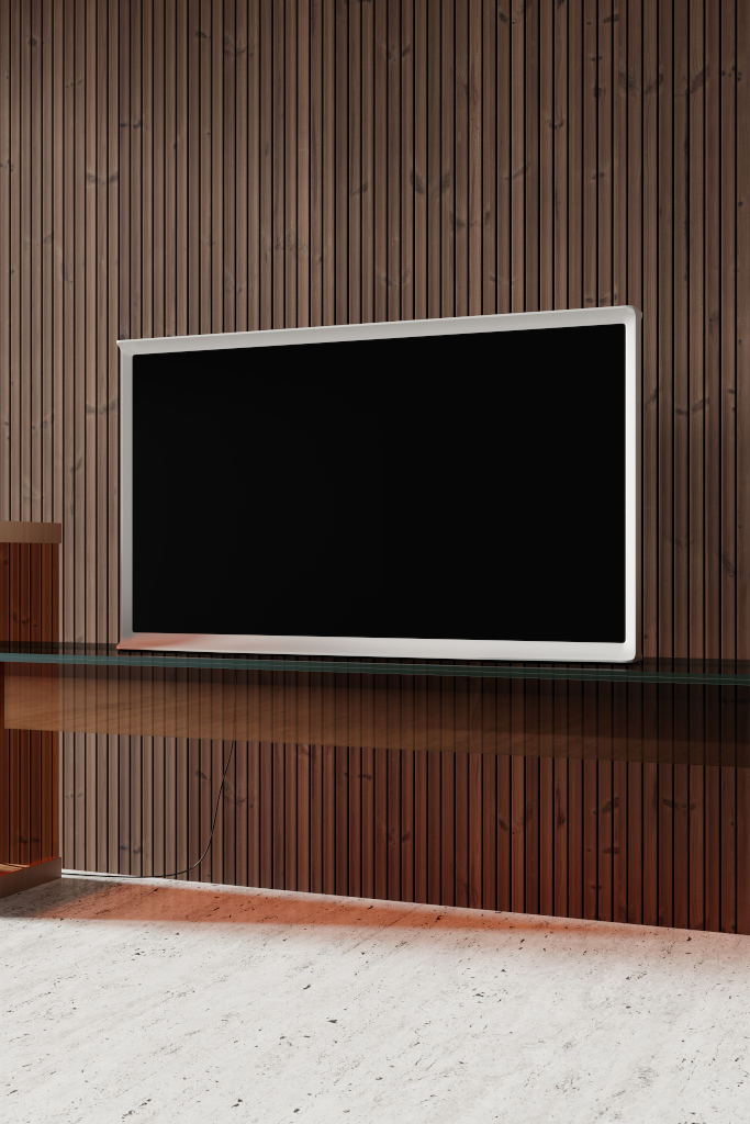 Display 2585 — TV, 55-inch, on table mockup surface