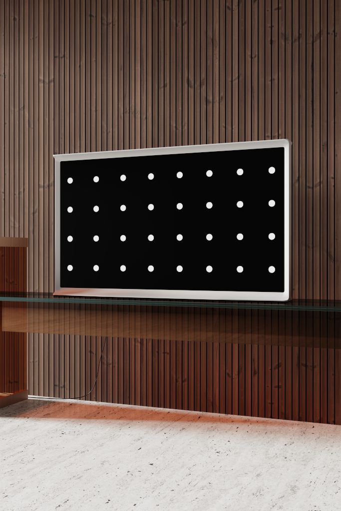 Display 2585 — TV, 55-inch, on table mockup surface