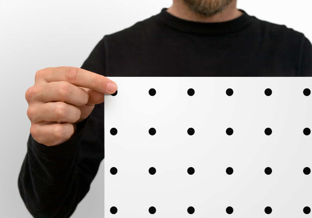 Poster 0602 — Square format, held mockup surface