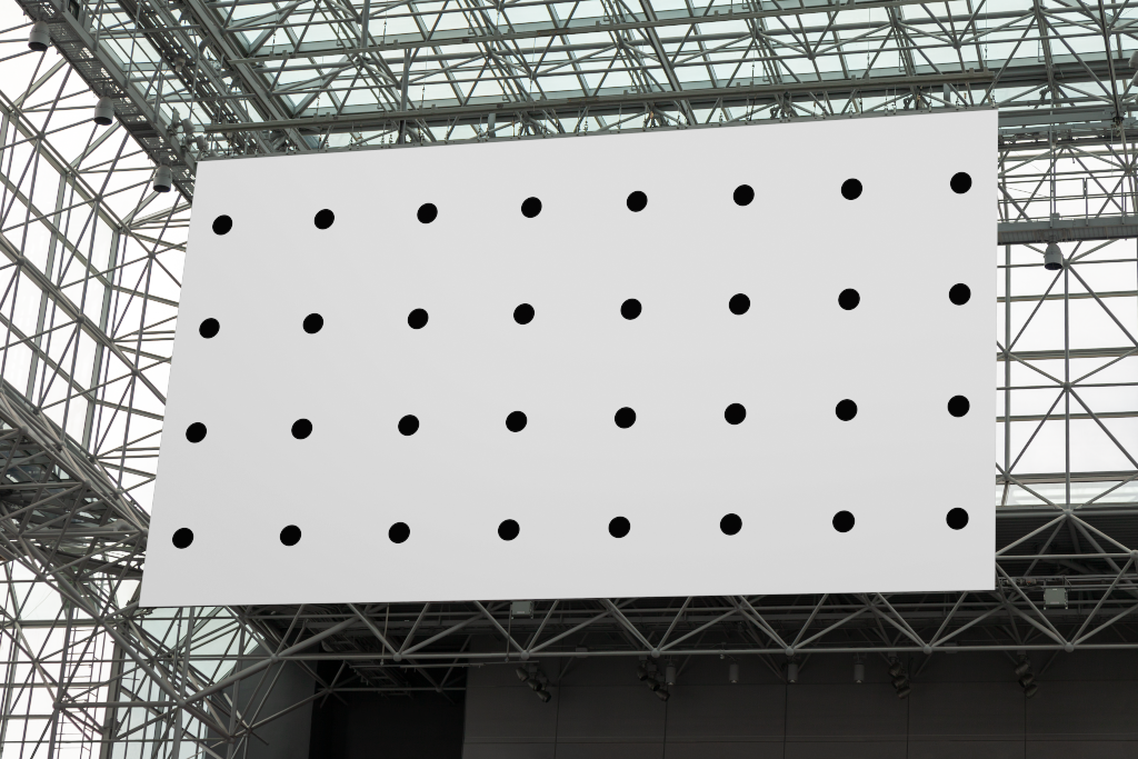 Display 1608 — Trade show, hanging mockup surface