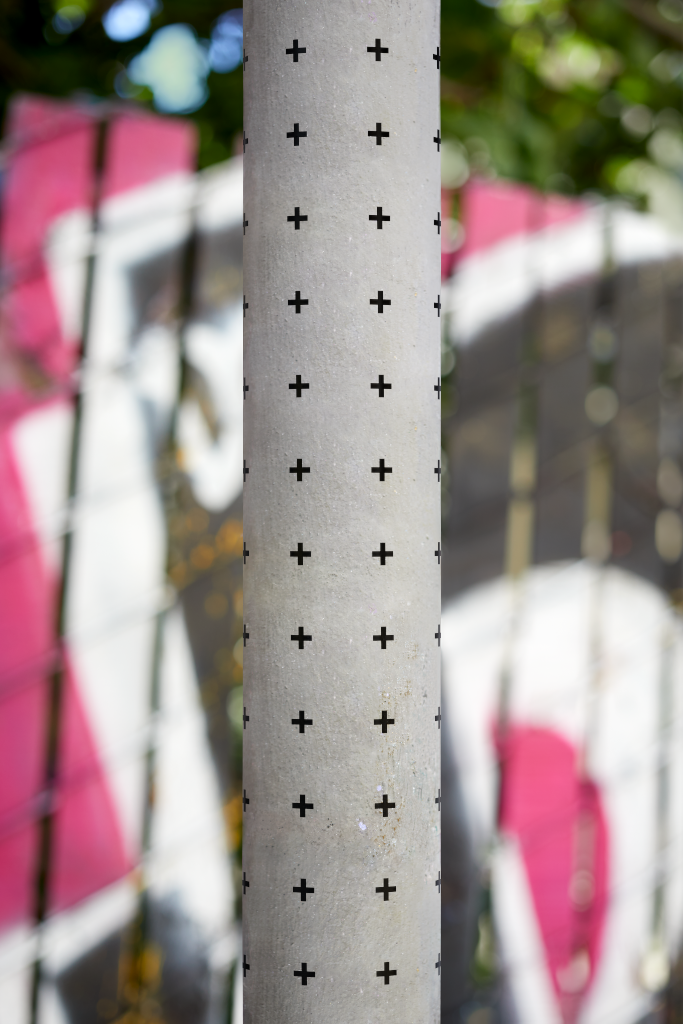 Sticker 1728 — On light pole mockup surface