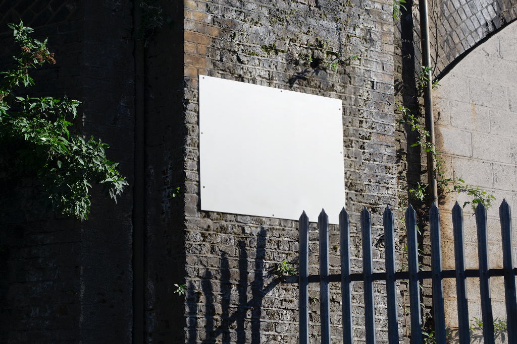 Sign 2269 — On building mockup surface