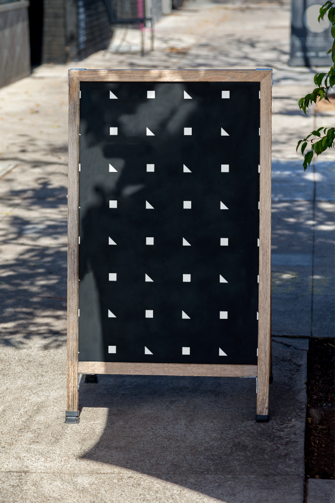 Sign 1811 — A-frame mockup surface