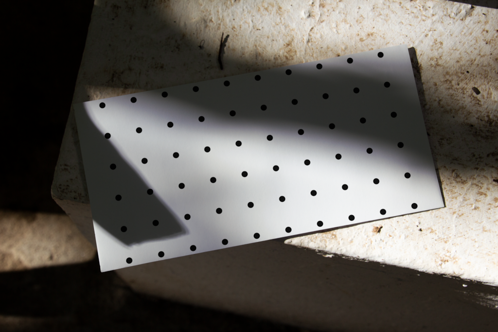 D Envelope 02 — Front, laying mockup surface