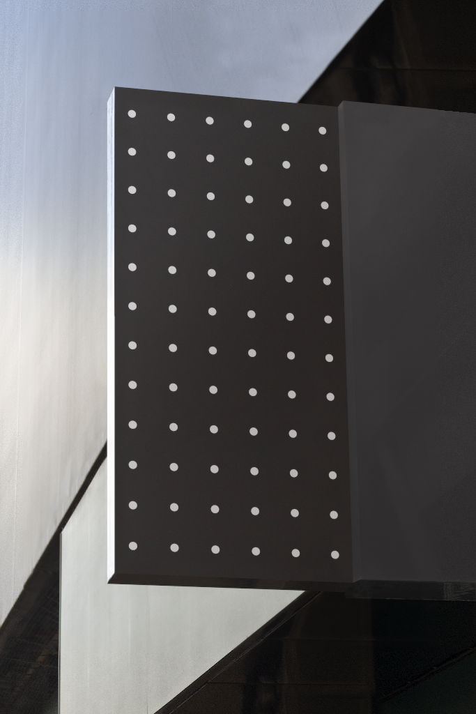 Sign 2300 — On building mockup surface