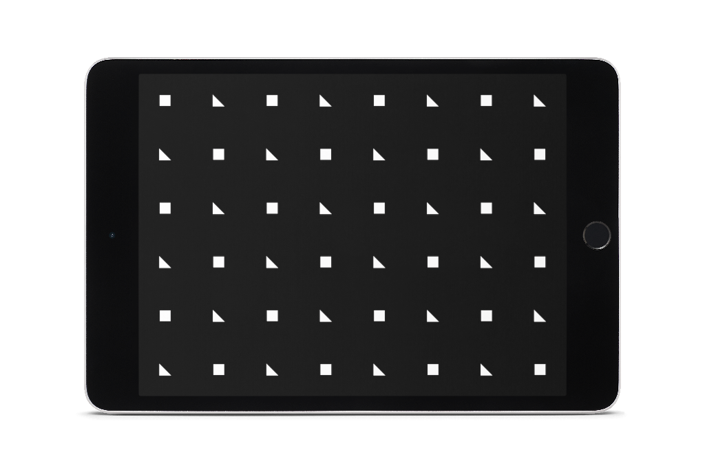 Display 0812 — Tablet, standing horizontal mockup surface