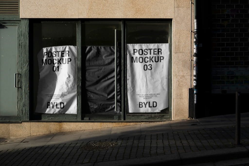 Poster 08 — Multiple, in window mockup surface