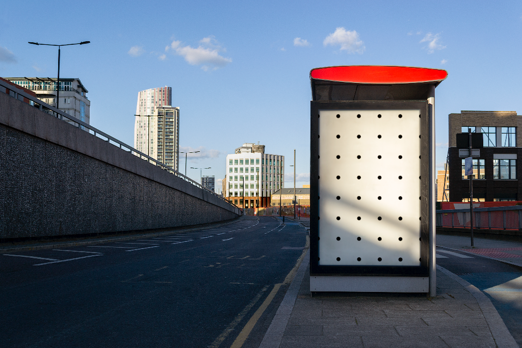 Poster 2522 — Bus stop shelter mockup surface