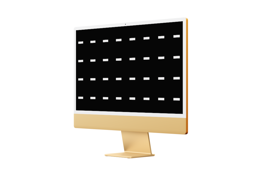 Display 2454 — 24-inch, yellow mockup surface