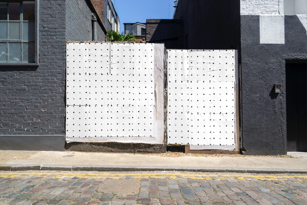 Poster 2628 — Wheatpaste, on wall, repeated mockup surface