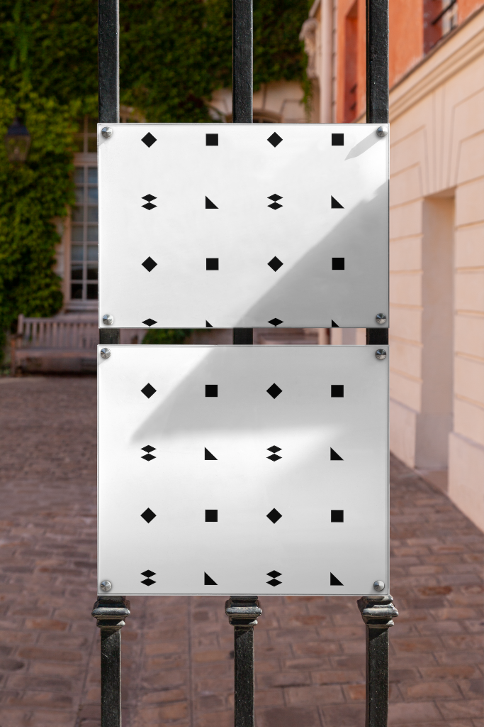 Sign 1920 — Dual, on fence mockup surface