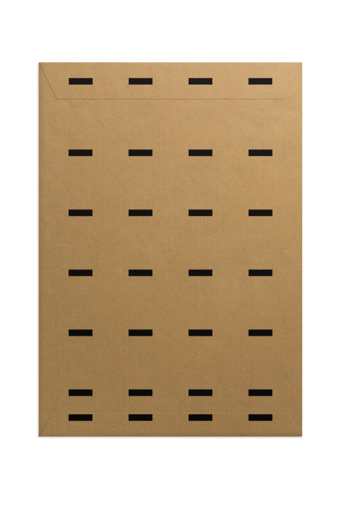 Envelope 1145 — Kraft, back, closed with flap mockup surface