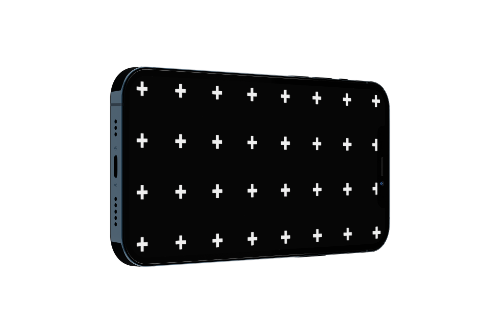 Display 2204 — Phone, pacific blue horizontal mockup surface