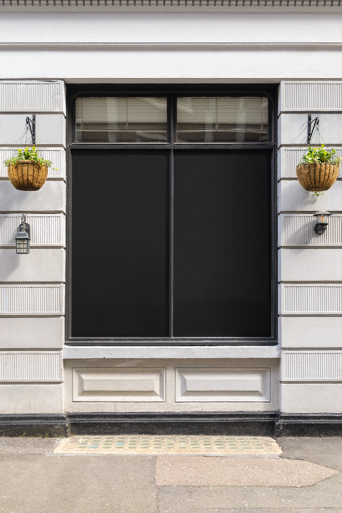 Storefront 2315 — Coming soon display mockup surface