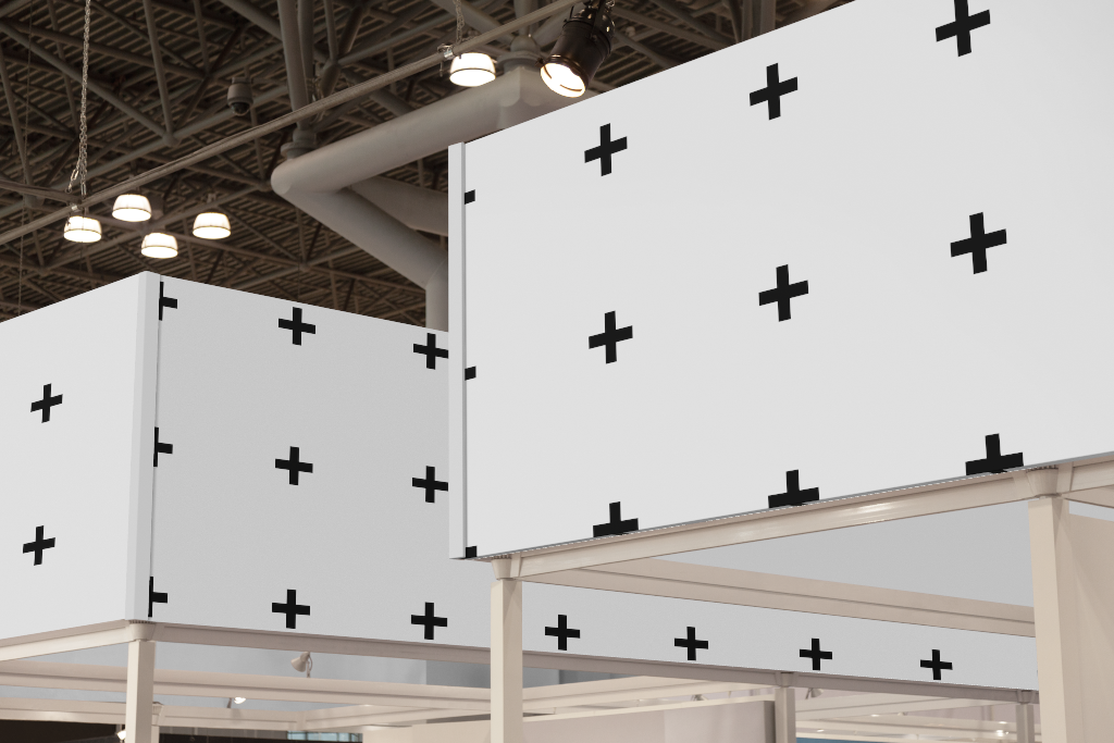 Sign 1624 — Trade show, panels mockup surface