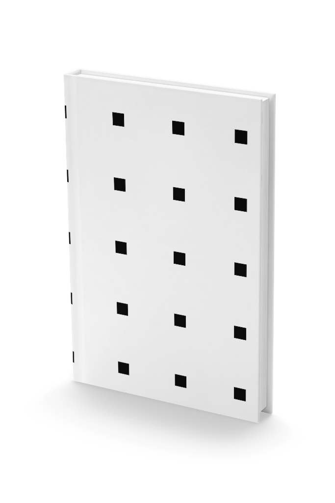 Book 1036 — Hardcover, no jacket, standing mockup surface