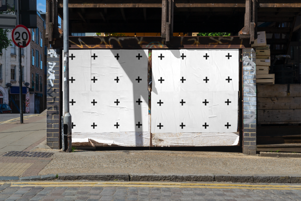 Poster 2486 — Wheatpaste, on wall mockup surface