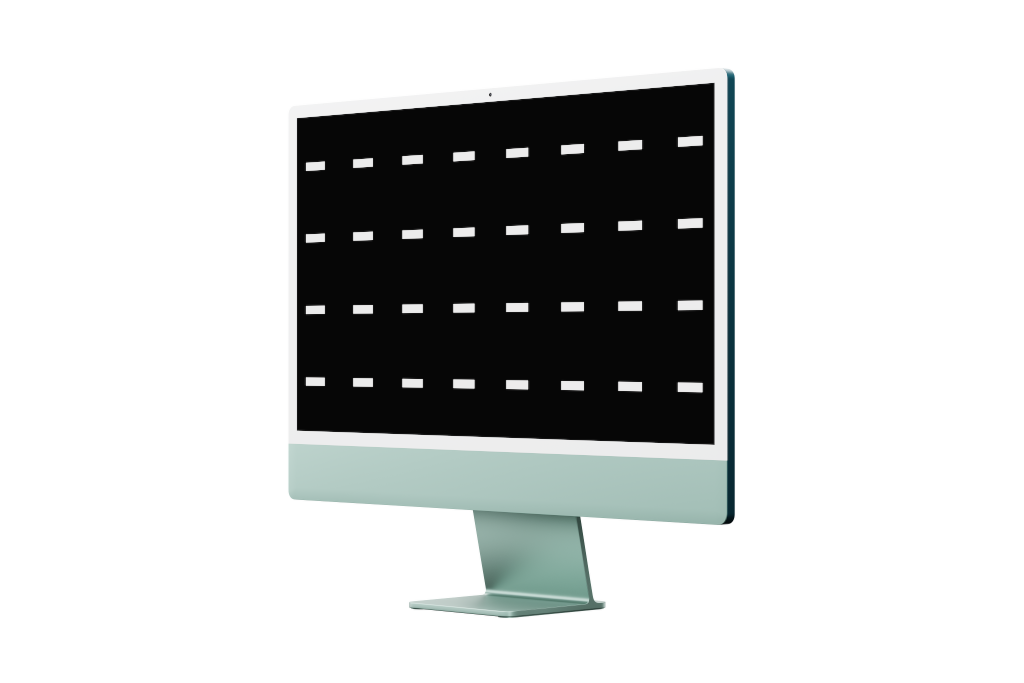 Display 2424 — 24-inch, green mockup surface