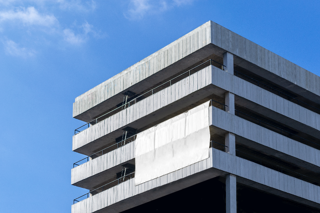 Banner 2272 — On parking garage mockup surface