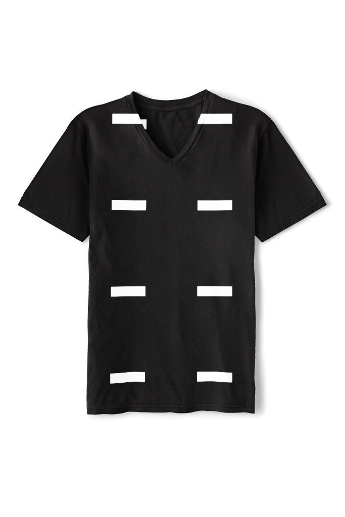 Shirt 1697 — V-neck, black mockup surface