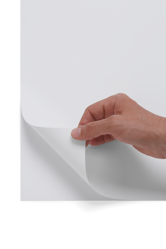 Paper 0937 — Curled, with hand mockup surface