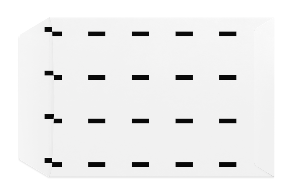 Envelope 1218 — Back, open mockup surface