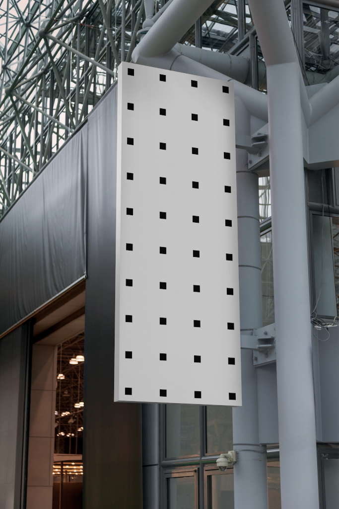 Sign 1602 — Trade show, hanging mockup surface