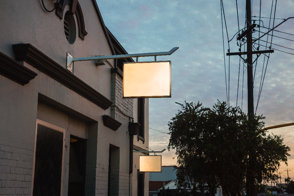 Sign 2133 — Backlit, dual mockup surface