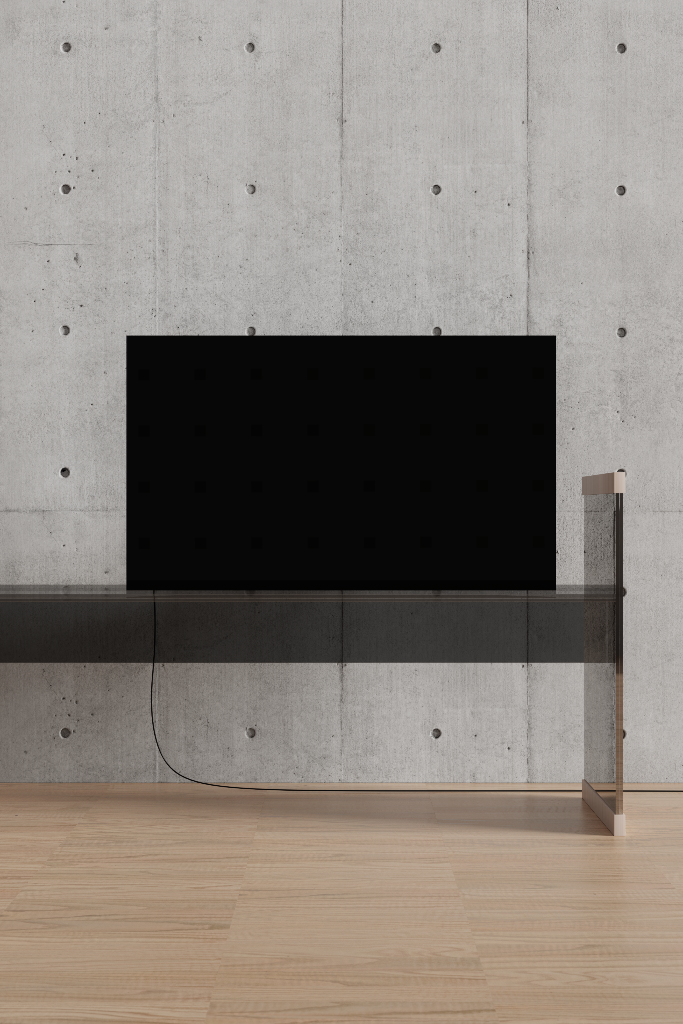 Display 2496 — TV, 55-inch, on table mockup surface