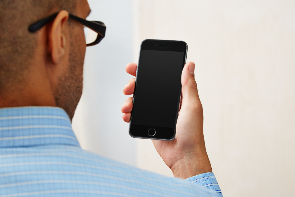 Display 0843 — Phone, held mockup surface