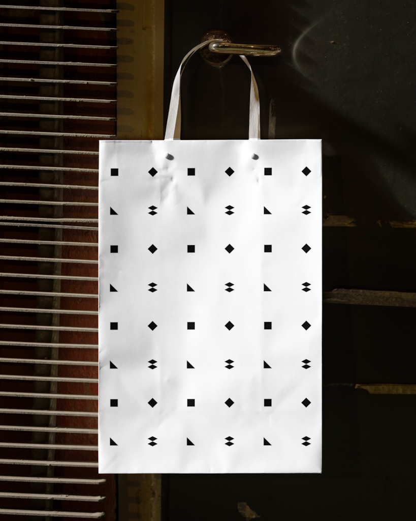 Paper Bag 07 — On door handle mockup surface