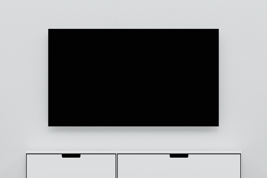 Display 2510 — TV, 55-inch, wall mounted mockup surface