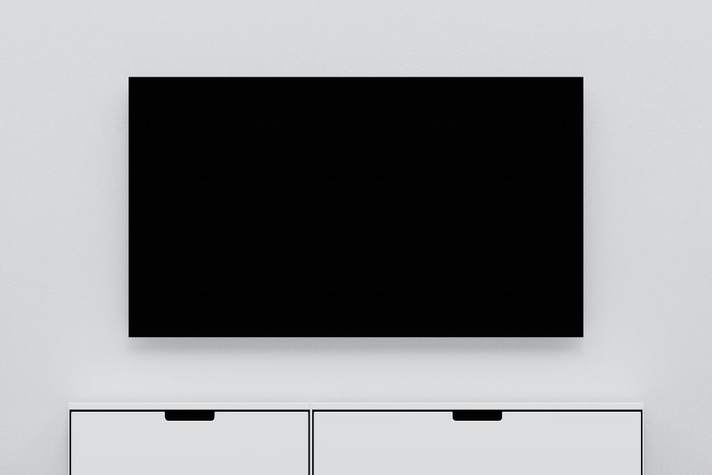 Display 2510 — TV, 55-inch, wall mounted mockup surface