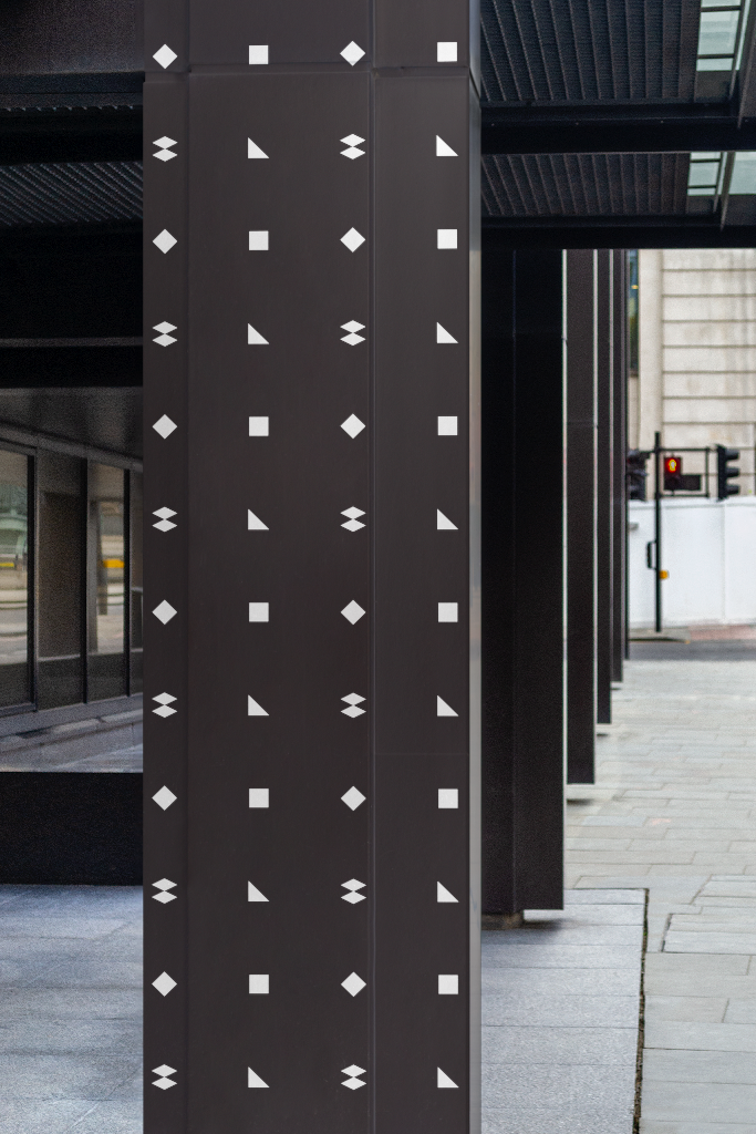 Building 2322 — Wall column, detail mockup surface