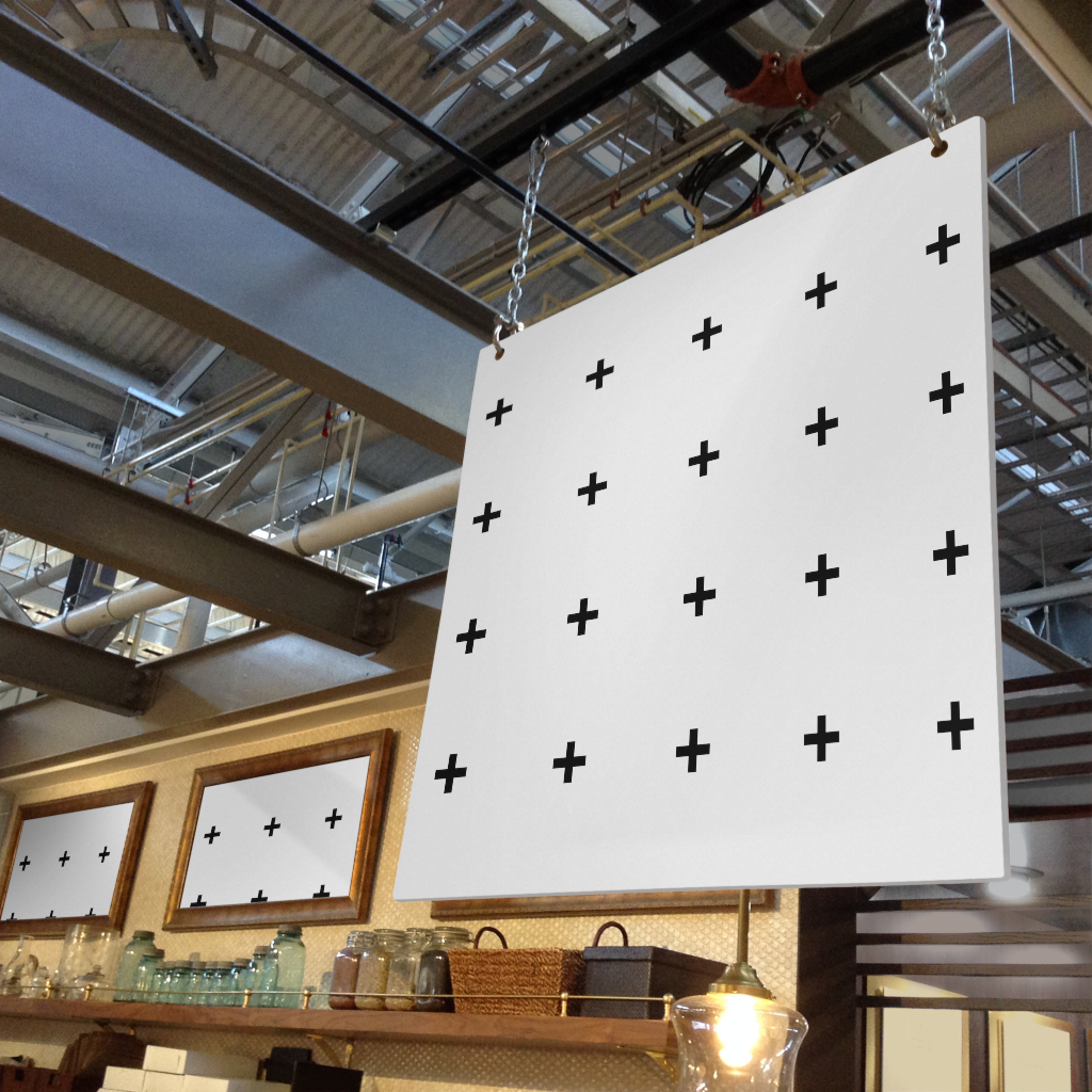 Sign 5132 — Hanging, and framed mockup surface