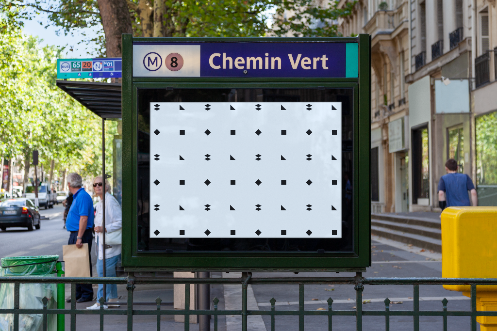 Poster 1882 — Subway mockup surface