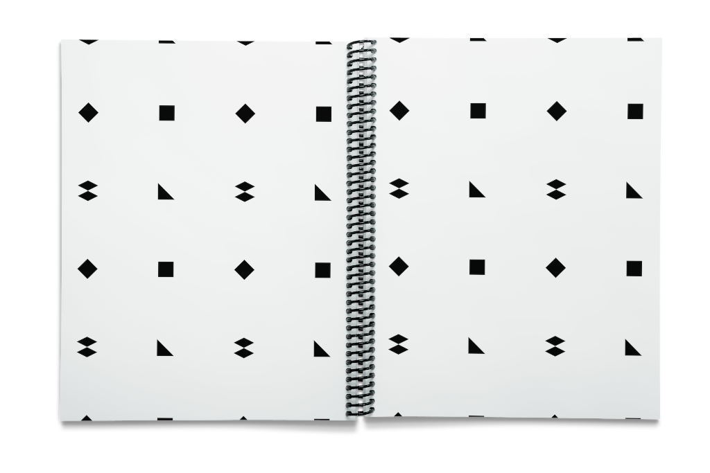 Booklet 0295 — Spiral, open mockup surface