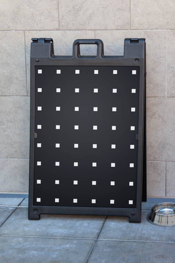 Sign 1820 — A-frame mockup surface