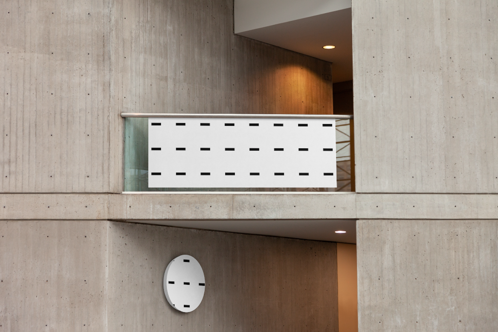 Sign 1617 — On banister mockup surface