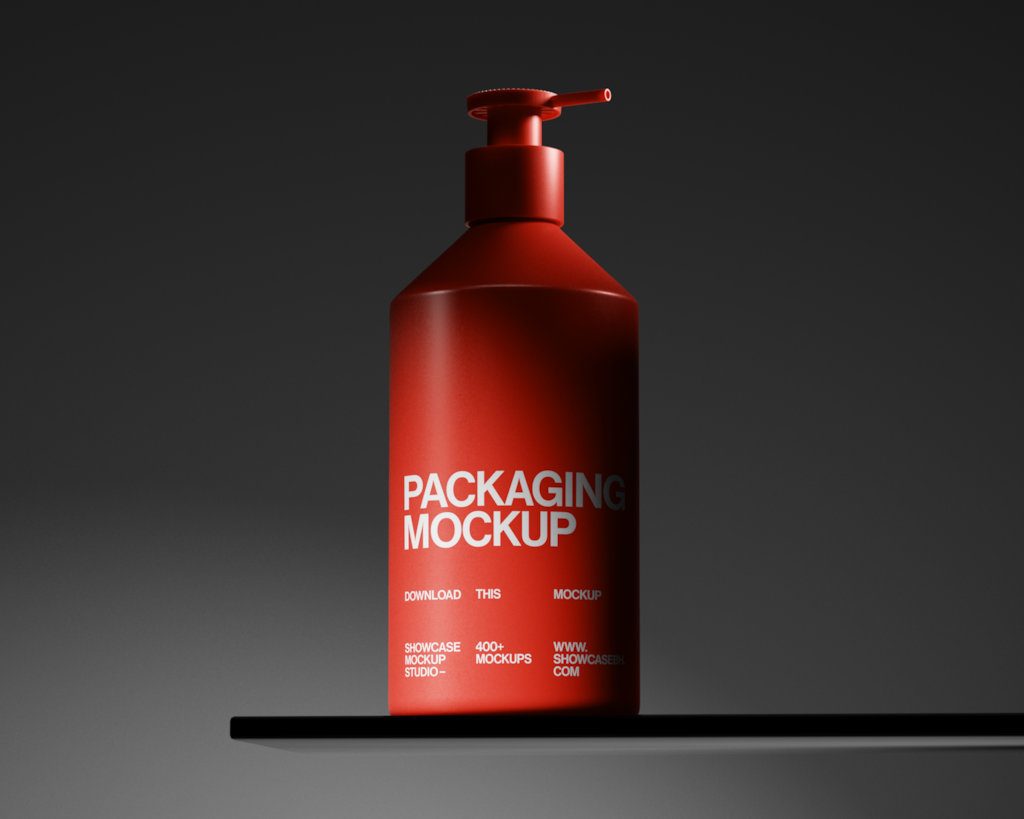 SC3_Soap Bottle Mockup_06 — With pump mockup surface