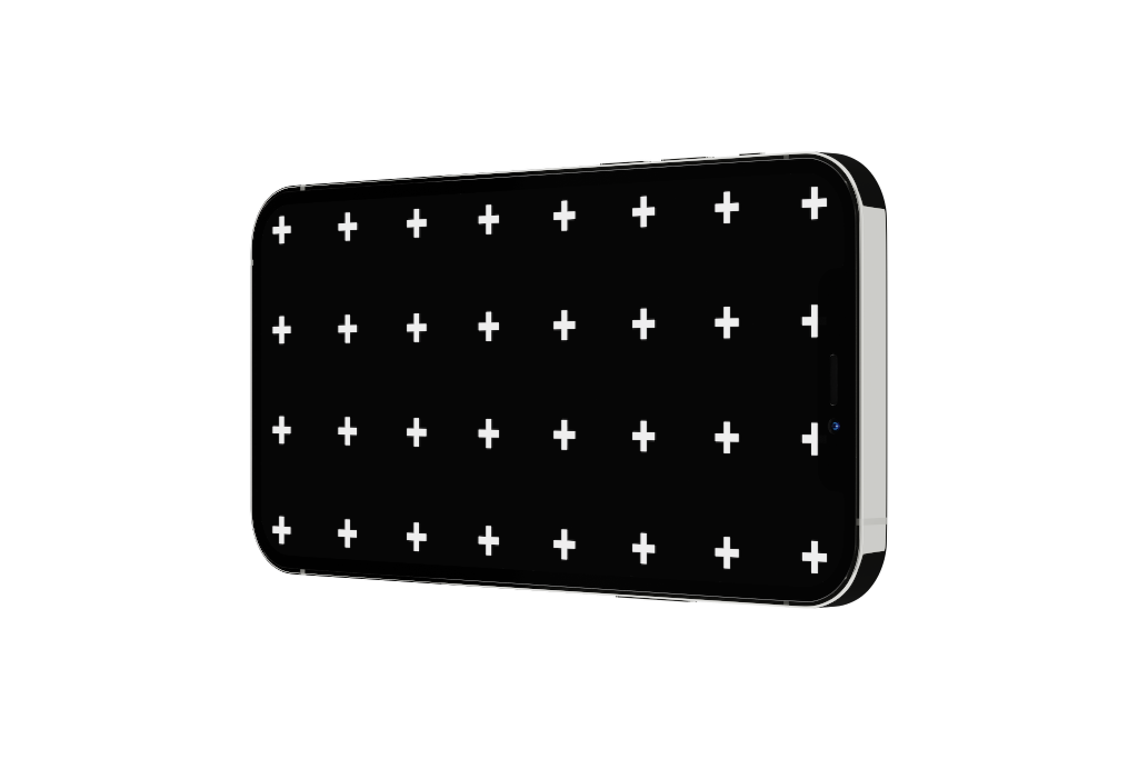 Display 2224 — Phone, silver horizontal mockup surface