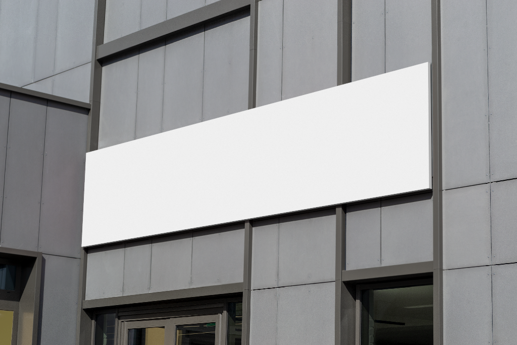 Sign 2311 — On building mockup surface