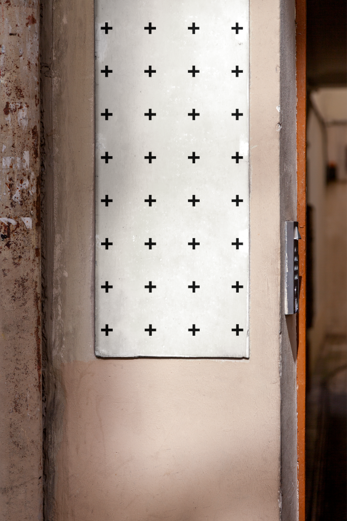 Sign 1924 — On building mockup surface