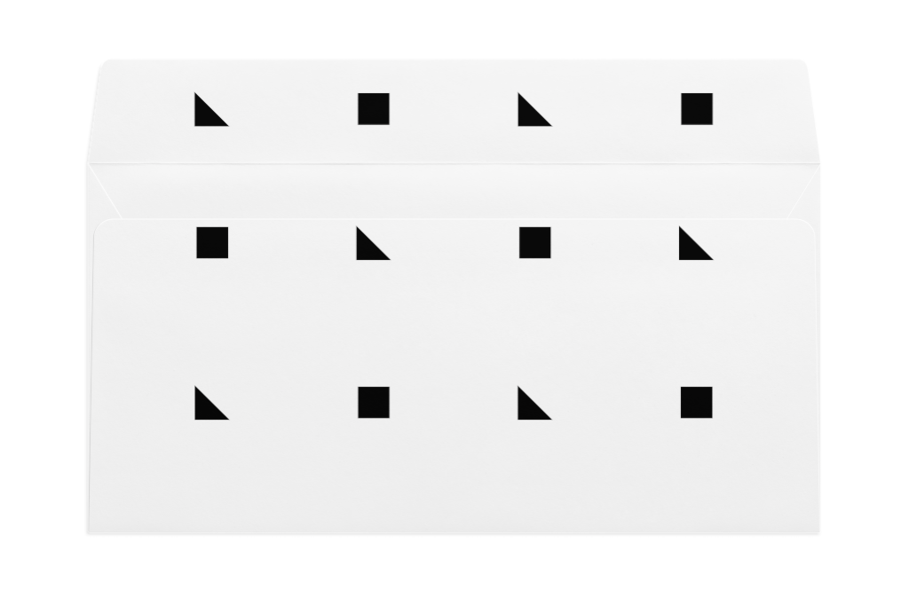 Envelope 1170 — Back, open mockup surface