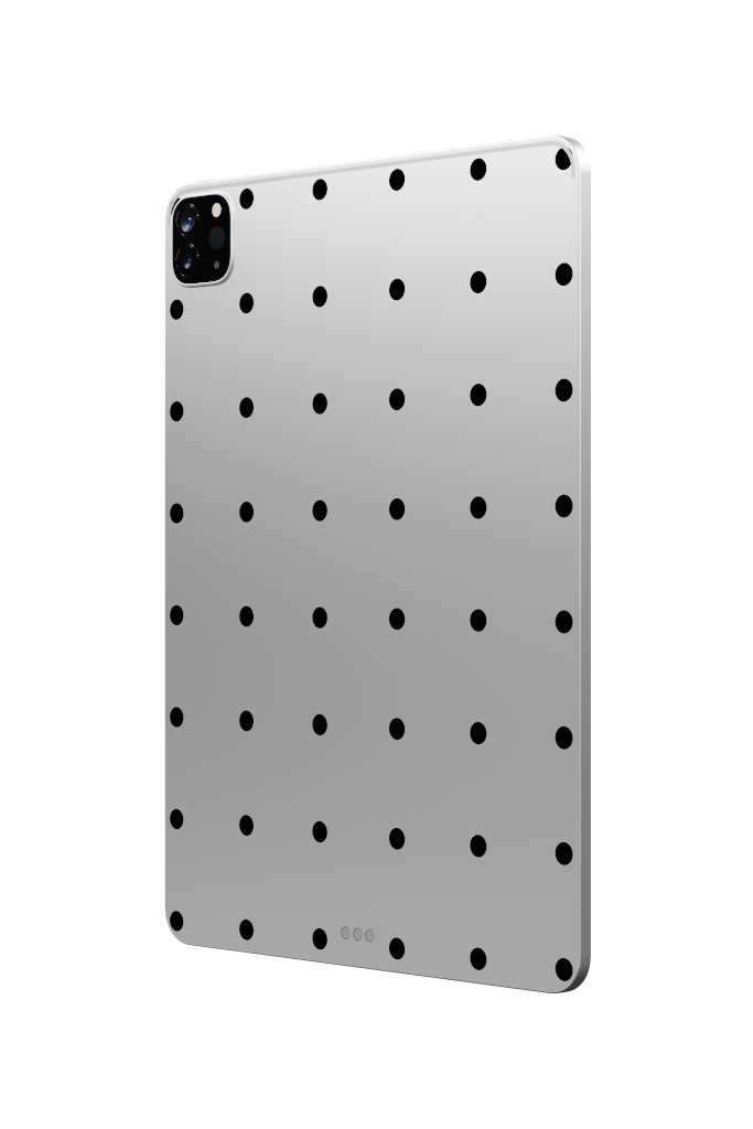 Object 2397 — Tablet, silver vertical mockup surface