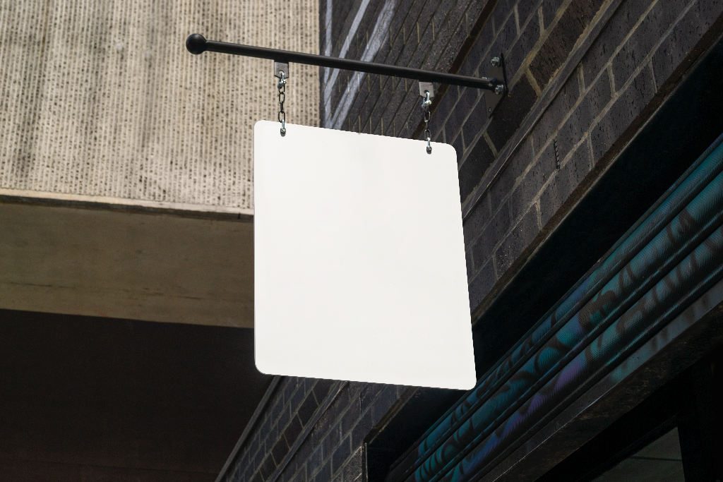 Sign 2489 — Hanging mockup surface